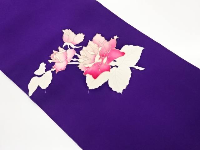 塩瀬金彩花模様織出し名古屋帯